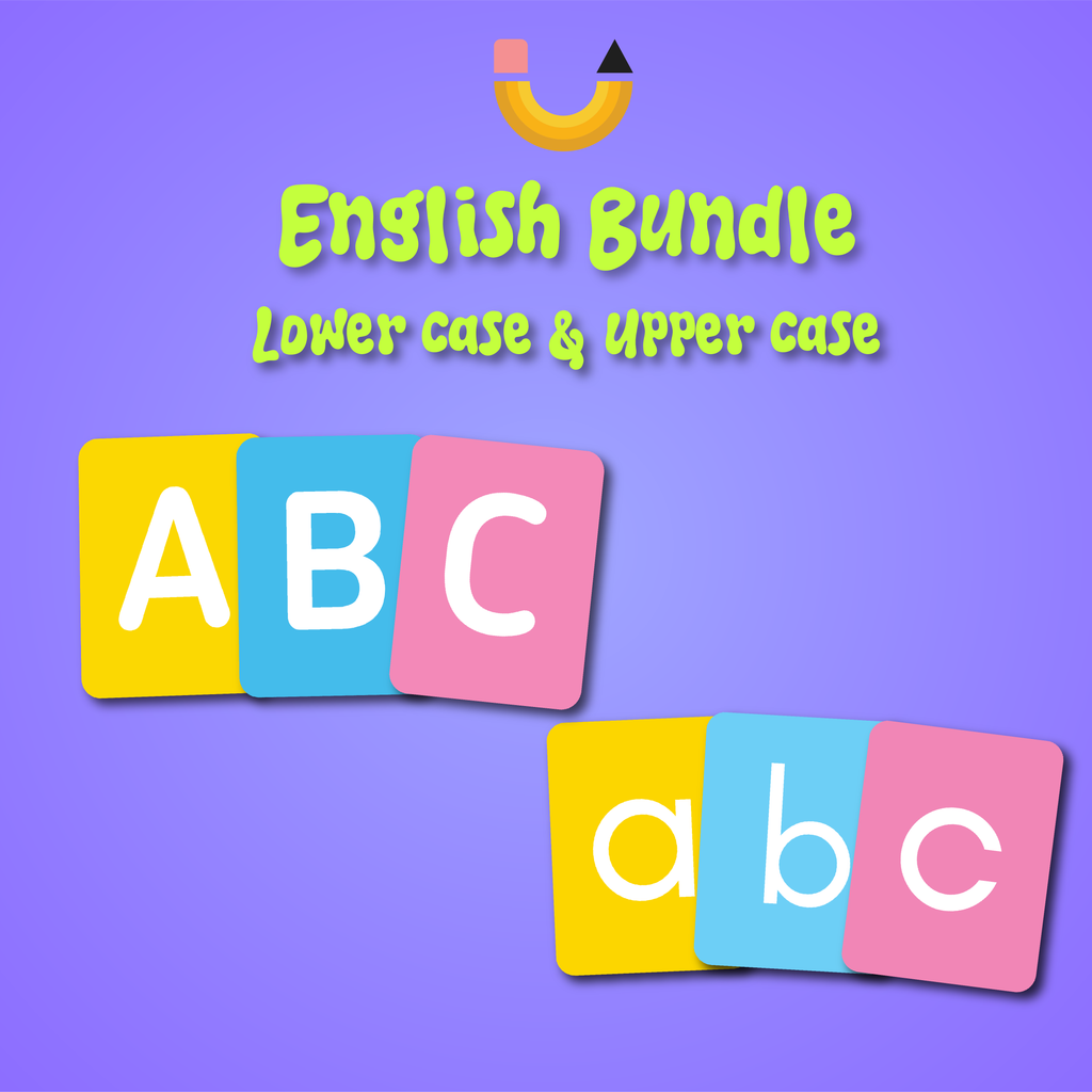 English Flashcards Bundle (lower & upper case)