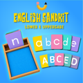 English Sandkit – Uppercase & Lowercase Alphabet Sand Tracing Learning Kit with Wooden Box, 52 Flashcards & Sand